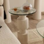 ⁦طاولة خدمة رخام سطح زجاج⁩ - الصورة ⁦4⁩