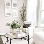 طاولة تقديم من الحديد بسطح زجاجي