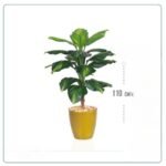 شجر صناعي سطل ذهبي صغير 110 سم