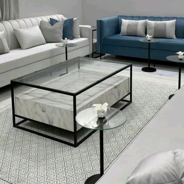 طقم طاولات بديل رخام أوف وايت