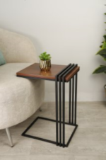 طاوله خدمة لون خشبي