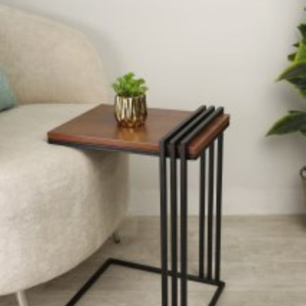 طاوله خدمة لون خشبي