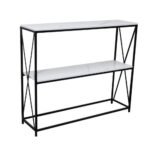 طاوله مدخل كونسول سطح خشب شبيه بالرخام