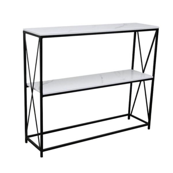 طاوله مدخل كونسول سطح خشب شبيه بالرخام