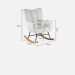 ⁦كرسي ليزي هزاز خشبي للاسترخاء حديث⁩ - الصورة ⁦3⁩