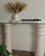 مدخل حجر طبيعي سطح زجاج