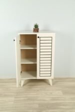 ⁦جزامة خشب ابيض بخطوط اسود شكل انيق⁩ - الصورة ⁦2⁩