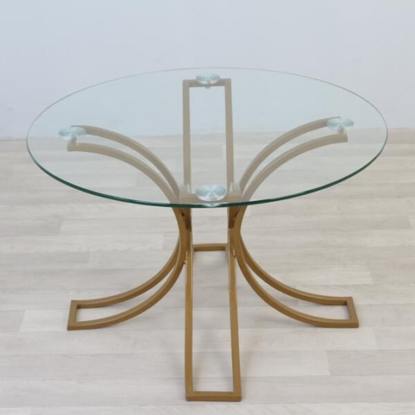 طاولة خدمة عصرية أو جانبية مع سطح زجاجي مستطيل