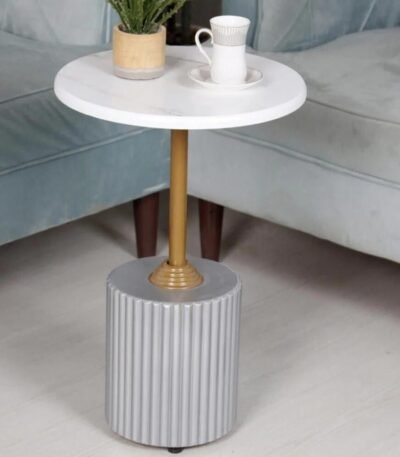 طاولة خدمة قاعدة خشب لون رصاصي