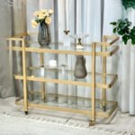 عربه تقديم ترلي بسطح زجاجي الوان متعدده