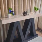 طاوله مدخل كونسول خشب سطح بديل رخام