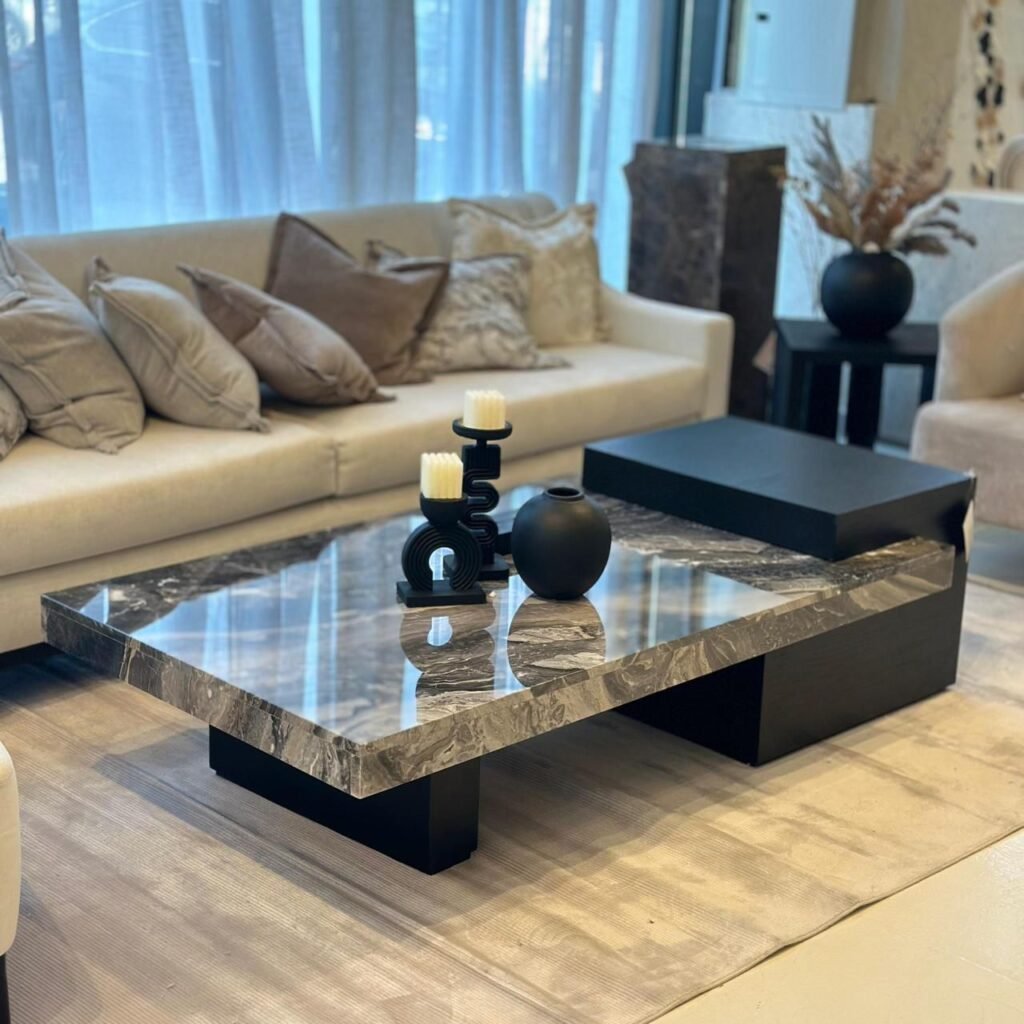 طاوله وسط خشب سنديان