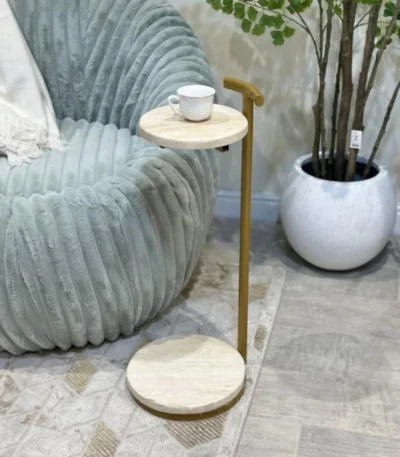 طاولة خدمة مقبض ذهبي