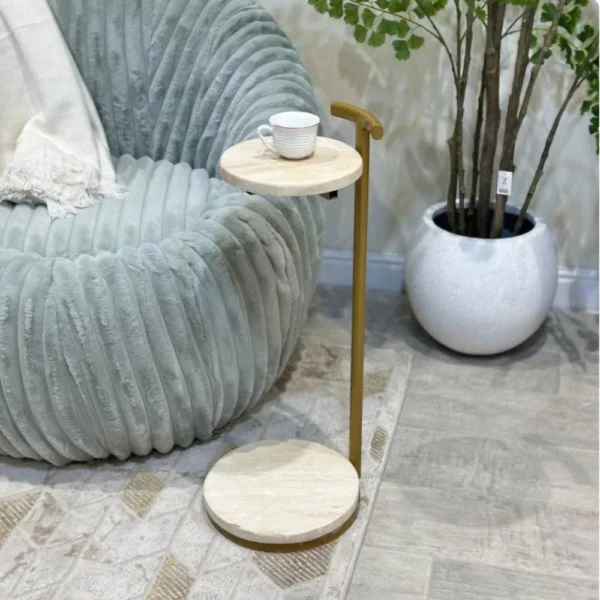 طاولة خدمة مقبض ذهبي