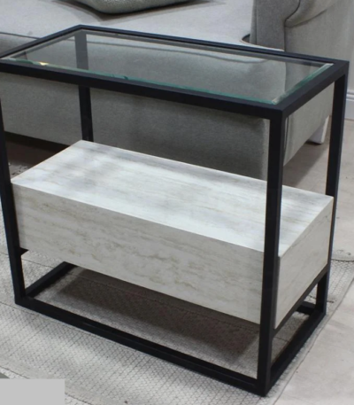 طاولة خدمة زجاجية