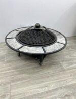 ⁦منقل حطب دائري بعجلات⁩ - الصورة ⁦4⁩