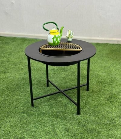 منقل شوي حديد دائري