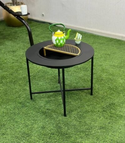 منقل شوي حديد دائري