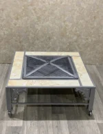 ⁦منقل حديد كفرات أرضي فضي ⁩ - الصورة ⁦2⁩