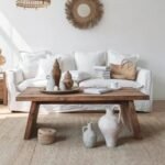 طاوله خشب طبيعي سويدي