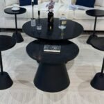 ⁦طقم طاولات ضيافة سطح زجاج مع 4خدمه⁩ - الصورة ⁦2⁩