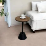 طاولة جانبيه صاج خشب بني