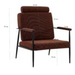 كرسي قماش مفرد بتصميم عصري راقي وقماش فاخر