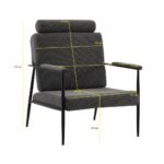 كرسي قماش مفرد بتصميم عصري راقي وقماش فاخر