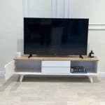 طاوله بلازما خشب ابيض