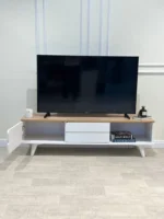 طاوله بلازما خشب ابيض