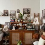 ركن قهوة خشب طبيعي مع الرتان